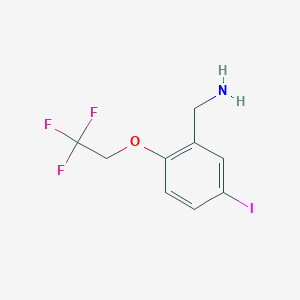 molecular formula C9H9F3INO B1413665 5-Iodo-2-(2,2,2-trifluoroethoxy)benzylamine CAS No. 2168652-58-0