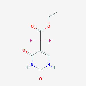 molecular formula C8H8F2N2O4 B14136656 Ethyl 2-(2,4-dioxo-1,2,3,4-tetrahydropyrimidin-5-yl)-2,2-difluoroacetate 