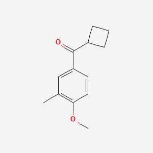 molecular formula C13H16O2 B14136669 Cyclobutyl(4-methoxy-3-methylphenyl)methanone CAS No. 1082598-45-5