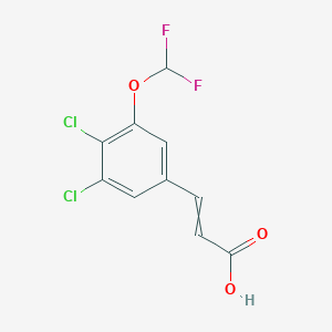 molecular formula C10H6Cl2F2O3 B1413667 3,4-Dichloro-5-(difluoromethoxy)cinnamic acid CAS No. 1807413-35-9