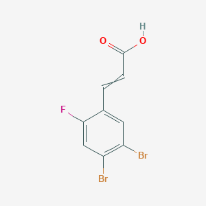 molecular formula C9H5Br2FO2 B1413670 3-(4,5-Dibromo-2-fluorophenyl)prop-2-enoic acid CAS No. 1807439-14-0