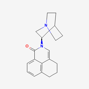 molecular formula C19H22N2O B14136716 2-(3R)-1-Azabicyclo[2.2.2]oct-3-yl-2,4,5,6-tetrahydro-1H-benz[de]isoquinolin-1-one CAS No. 135729-57-6