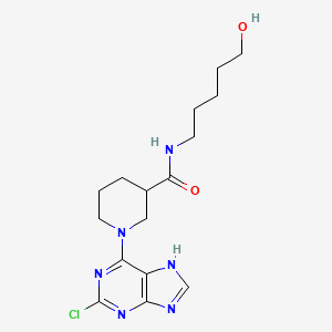 1-(2-chloro-7H-purin-6-yl)-N-(5-hydroxypentyl)piperidine-3-carboxamide