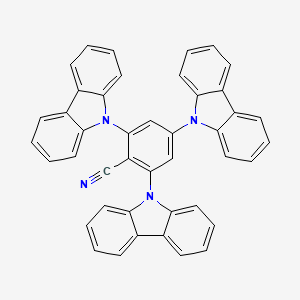 molecular formula C43H26N4 B14136743 2,4,6-tri(9H-Carbazol-9-yl)benzonitrile 