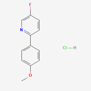 molecular formula C12H11ClFNO B1413676 5-Fluoro-2-(4-methoxyphenyl)pyridine hydrochloride CAS No. 2108982-23-4