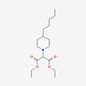 molecular formula C17H31NO4 B14136760 Diethyl (4-pentylpiperidin-1-yl)propanedioate CAS No. 89129-96-4