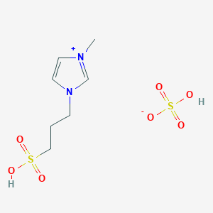 molecular formula C7H14N2O7S2 B14136816 1-Methyl-3-(3-sulfopropyl)-1H-imidazol-3-ium hydrogen sulfate 