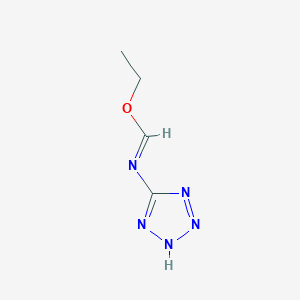 molecular formula C4H7N5O B14136831 ethyl (1E)-N-(2H-tetrazol-5-yl)methanimidate 