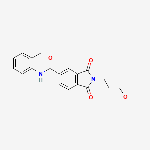 molecular formula C20H20N2O4 B14136838 2-(3-methoxypropyl)-N-(2-methylphenyl)-1,3-dioxo-2,3-dihydro-1H-isoindole-5-carboxamide CAS No. 356092-75-6