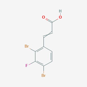 molecular formula C9H5Br2FO2 B1413685 3-(2,4-Dibromo-3-fluorophenyl)prop-2-enoic acid CAS No. 1807312-45-3