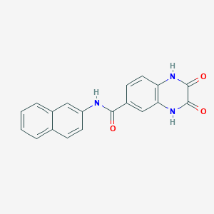 molecular formula C19H13N3O3 B14136852 N-(naphthalen-2-yl)-2,3-dioxo-1,2,3,4-tetrahydroquinoxaline-6-carboxamide CAS No. 883467-64-9