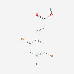 molecular formula C9H5Br2FO2 B1413686 3-(2,5-Dibromo-4-fluorophenyl)prop-2-enoic acid CAS No. 1807389-96-3