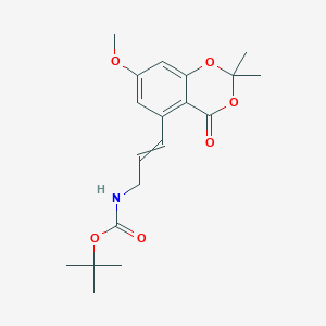 (E)-tert-butyl (3-(7-methoxy-2,2-dimethyl-4-oxo-4H-benzo[d][1,3]dioxin-5-yl)allyl)carbamate