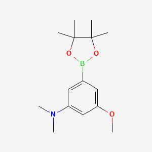 molecular formula C15H24BNO3 B14136874 3-methoxy-N,N-dimethyl-5-(4,4,5,5-tetramethyl-1,3,2-dioxaborolan-2-yl)aniline CAS No. 365564-08-5