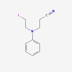 molecular formula C11H13IN2 B14136911 N-(2-Cyanoethyl)-N-(2-iodoethyl)aniline 