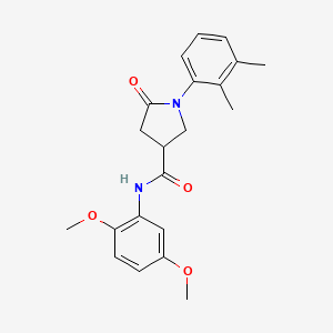 molecular formula C21H24N2O4 B14136917 N-(2,5-dimethoxyphenyl)-1-(2,3-dimethylphenyl)-5-oxopyrrolidine-3-carboxamide CAS No. 876715-70-7