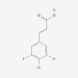 molecular formula C9H5Br2FO2 B1413696 3,4-Dibromo-5-fluorocinnamic acid CAS No. 1807389-67-8