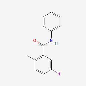 molecular formula C14H12INO B14137011 5-Iodo-2-methyl-N-phenylbenzamide 