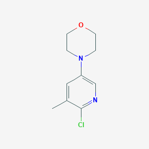 molecular formula C10H13ClN2O B14137015 4-(6-Chloro-5-methyl-3-pyridyl)morpholine 