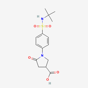 1-(4-[(tert-Butylamino)sulfonyl]phenyl)-5-oxopyrrolidine-3-carboxylic acid