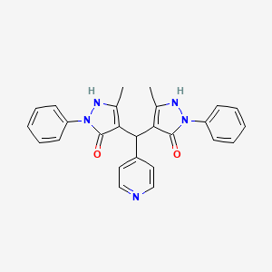 4,4'-(Pyridin-4-ylmethylene)bis(3-methyl-1-phenyl-1h-pyrazol-5-ol)