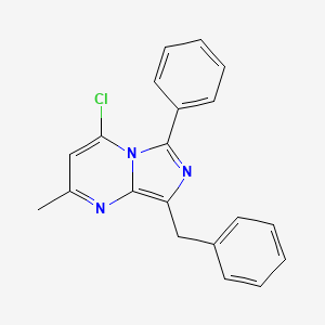 molecular formula C20H16ClN3 B14137029 8-Benzyl-4-chloro-2-methyl-6-phenylimidazo[1,5-a]pyrimidine CAS No. 88875-10-9