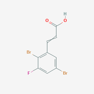 molecular formula C9H5Br2FO2 B1413706 2,5-Dibromo-3-fluorocinnamic acid CAS No. 1807413-39-3