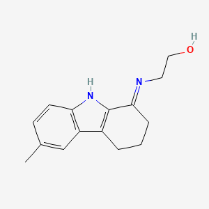 molecular formula C15H18N2O B14137060 2-{[(1E)-6-methyl-2,3,4,9-tetrahydro-1H-carbazol-1-ylidene]amino}ethanol CAS No. 110951-48-9