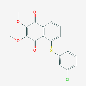 5-[(3-Chlorophenyl)sulfanyl]-2,3-dimethoxynaphthalene-1,4-dione