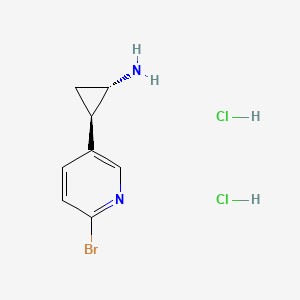 molecular formula C8H11BrCl2N2 B1413711 (1S,2R)-rel-2-(6-bromopyridin-3-yl)cyclopropan-1-amine dihydrochloride CAS No. 918305-74-5