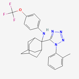 2-[1-(2-Methylphenyl)-1H-tetrazol-5-yl]-N-[4-(trifluoromethoxy)phenyl]tricyclo[3.3.1.13,7]decan-2-amine