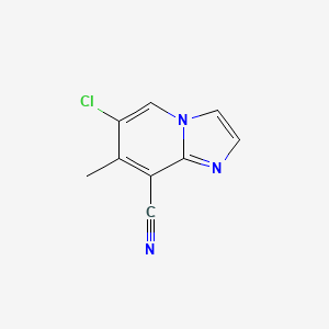 molecular formula C9H6ClN3 B1413717 6-氯-7-甲基咪唑并[1,2-a]吡啶-8-腈 CAS No. 2167840-38-0