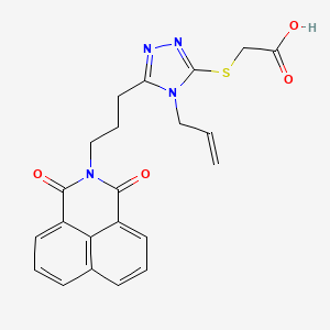 2-[[5-[3-(1,3-Dioxobenzo[de]isoquinolin-2-yl)propyl]-4-prop-2-enyl-1,2,4-triazol-3-yl]sulfanyl]acetic acid