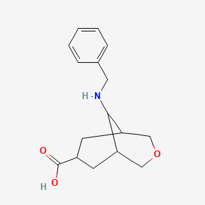 molecular formula C16H21NO3 B1413718 (7R,9R)-9-(Benzylamino)-3-oxabicyclo[3.3.1]nonane-7-carboxylic acid CAS No. 2173072-06-3