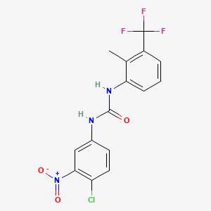 molecular formula C15H11ClF3N3O3 B1413719 N-(4-氯-3-硝基苯基)-N'-[2-甲基-3-(三氟甲基)苯基]脲 CAS No. 2197063-04-8