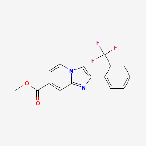 molecular formula C16H11F3N2O2 B1413720 Methyl 2-[2-(trifluoromethyl)phenyl]imidazo[1,2-a]pyridine-7-carboxylate CAS No. 2121154-09-2