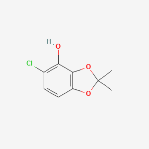 molecular formula C9H9ClO3 B14137214 5-Chloro-2,2-dimethyl-2H-1,3-benzodioxol-4-ol CAS No. 89084-78-6