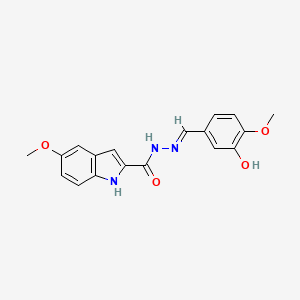 molecular formula C18H17N3O4 B14137222 N-[(E)-(3-hydroxy-4-methoxyphenyl)methylideneamino]-5-methoxy-1H-indole-2-carboxamide 