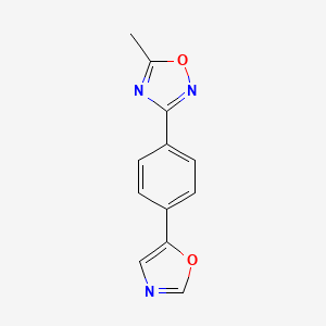 molecular formula C12H9N3O2 B1413725 5-Methyl-3-[4-(1,3-oxazol-5-yl)phenyl]-1,2,4-oxadiazole CAS No. 2197056-77-0