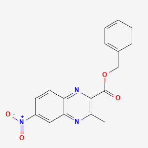 3-Methyl-6-nitroquinoxaline-2-carboxylic acid benzyl ester