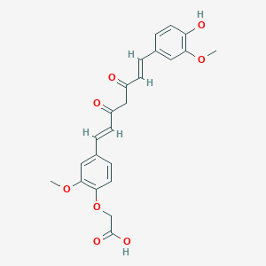 molecular formula C23H22O8 B14137314 2-[4-[(1E,6E)-7-(4-Hydroxy-3-methoxyphenyl)-3,5-dioxo-1,6-heptadien-1-yl]-2-methoxyphenoxy]acetic acid CAS No. 1347750-39-3