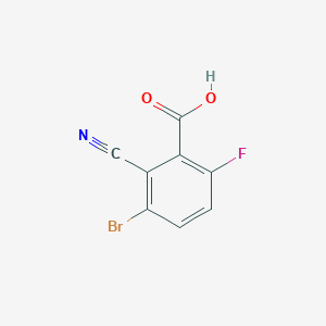 molecular formula C8H3BrFNO2 B1413737 3-Bromo-2-cyano-6-fluorobenzoic acid CAS No. 1807076-61-4