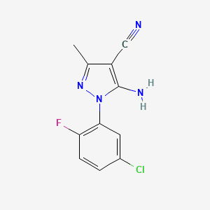 5-Amino-1-(5-chloro-2-fluorophenyl)-3-methyl-1H-pyrazole-4-carbonitrile