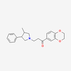 1-(2,3-Dihydro-1,4-benzodioxin-6-yl)-3-(3-methyl-4-phenylpyrrolidin-1-yl)propan-1-one