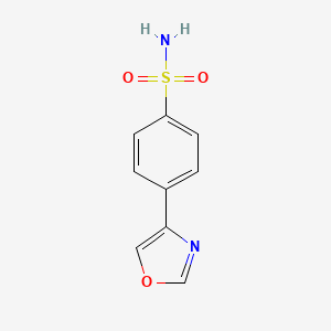 molecular formula C9H8N2O3S B1413740 4-Oxazol-4-yl-benzenesulfonamide CAS No. 2169347-40-2