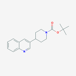 molecular formula C19H24N2O2 B14137416 tert-Butyl 4-(quinolin-3-yl)piperidine-1-carboxylate 