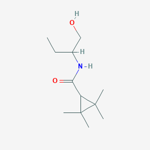 molecular formula C12H23NO2 B14137458 N-(1-Hydroxybutan-2-yl)-2-2-3-3-tetramethylcyclopropane-1-carboxamide 