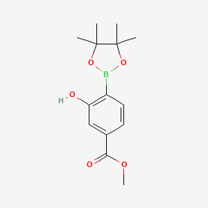 molecular formula C14H19BO5 B1413748 Benzoate de méthyle 3-hydroxy-4-(4,4,5,5-tétraméthyl-1,3,2-dioxaborolan-2-YL) CAS No. 2026647-81-2