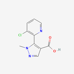 molecular formula C10H8ClN3O2 B1413750 5-(3-氯吡啶-2-基)-1-甲基-1H-吡唑-4-羧酸 CAS No. 2168146-16-3