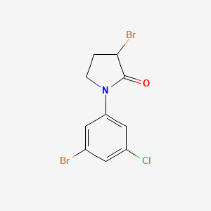 molecular formula C10H8Br2ClNO B1413756 3-Bromo-1-(3-bromo-5-chlorophenyl)pyrrolidin-2-one CAS No. 1934539-95-3